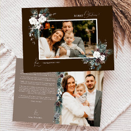 Verdor marrón Vintage Navidad Dos imágenes