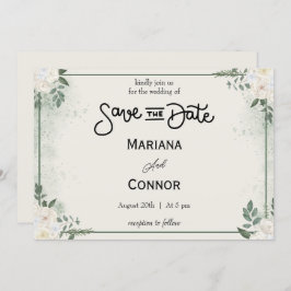 Verdor Mínimo Guardar La Invitación De Fecha