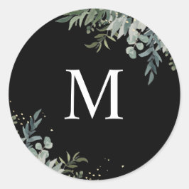 Verdor | Monograma negro Sello para sobres