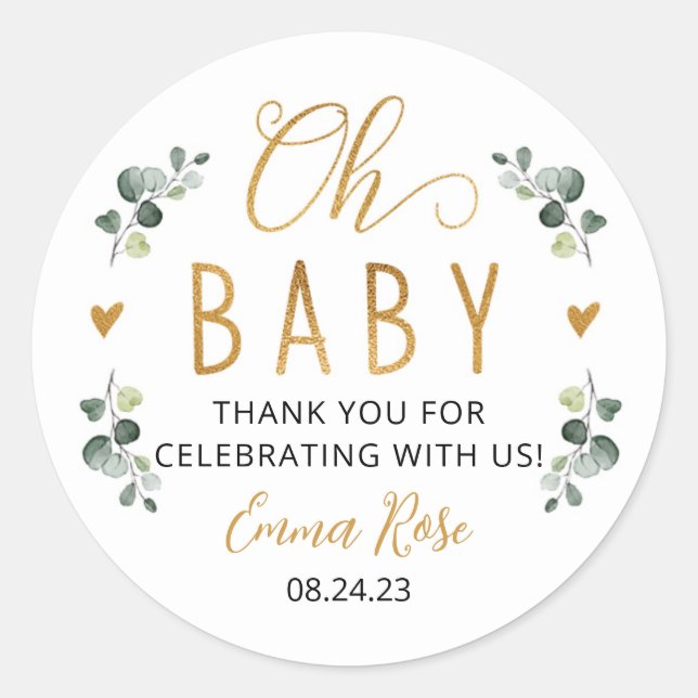 Verdor Oh Pegatinas bebés (Anverso)