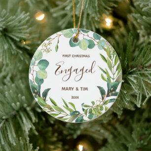Verdor Primer Navidades con regalo de ornamentos