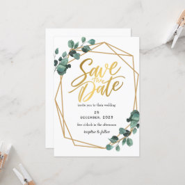 Verdor Romántico Guardar La Invitación De Fecha