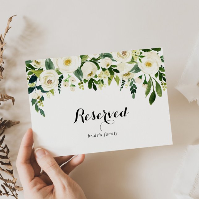 Verdor Rótulo reservado de Boda floral de otoño bl (Subido por el creador)
