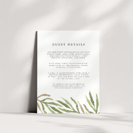 Verdor | Tarjeta de inscripción de detalles de inv