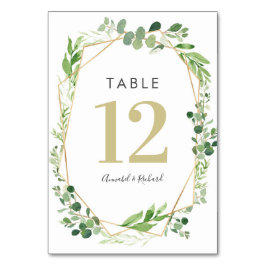 Verdor Terrario y tarjetas de mesa Boda de oro