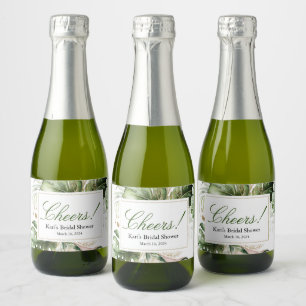 Verdor tropical Mini Etiqueta de botella de champá