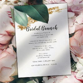 Verdor Y Menú De Brunch Bridal Purpurina