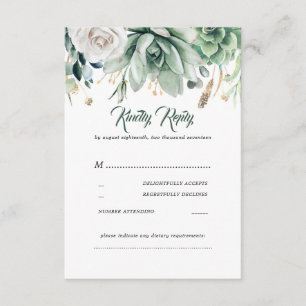 Verdor y oro Boda RSVP
