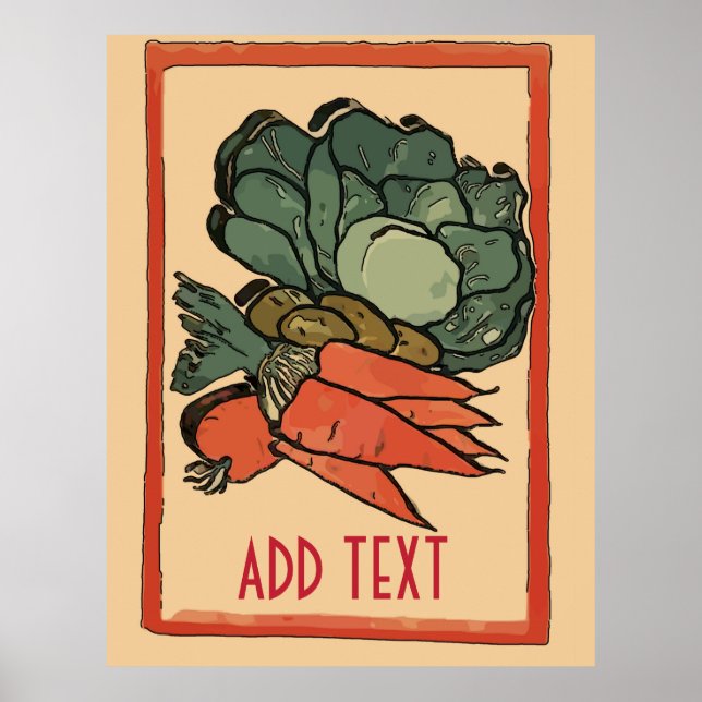 Verduras, cocina, arte de cocina, personalizar (Frente)