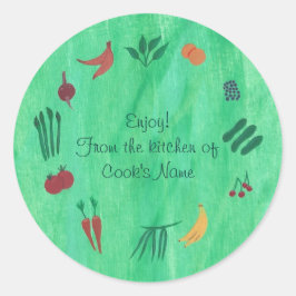 Verduras de frutas de la cocina de Pegatinas de la
