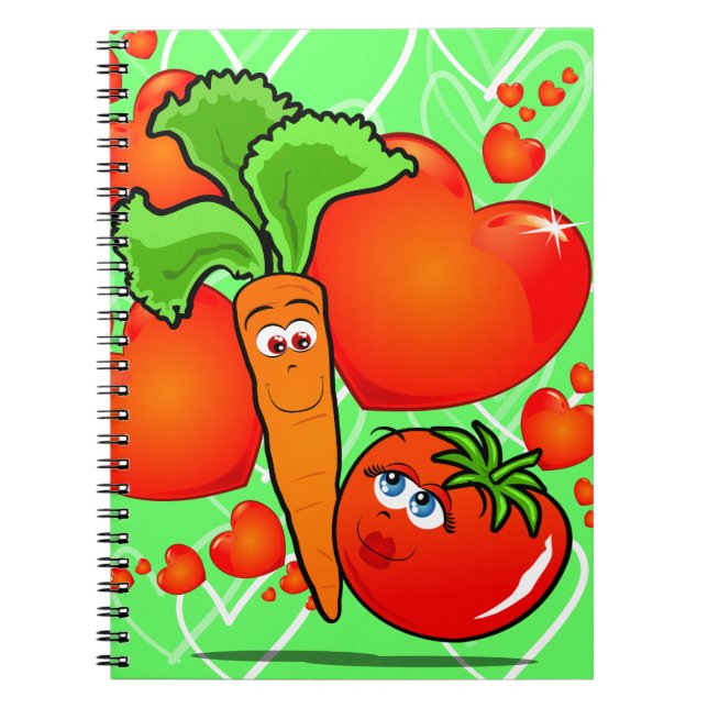 Verduras enamoradas, cuaderno (Frente)