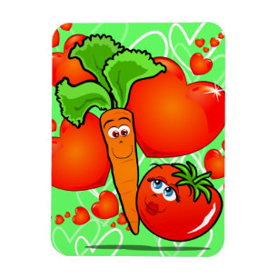 Verduras enamoradas, imán premium
