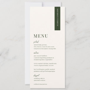 VERDURE Moderno Menú de tarjetas Boda Place