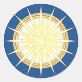 Vergina Sun Classic Glossy Round Pegatina