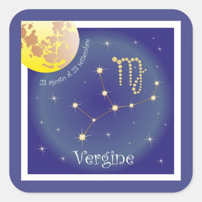 Vergine 23 al de 23 pegatinas settembre agosto (Anverso)
