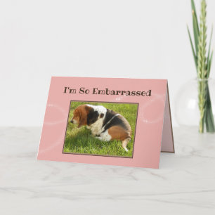 Vergonzoso Basset & Ice Cream En Tarjeta De Cumple