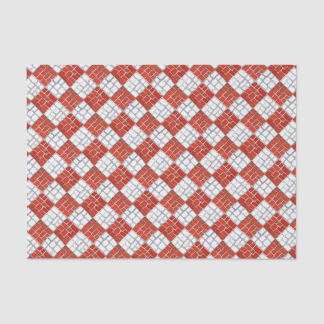 VERIFICACIÓN EN ROJO Papel de Tejido MOSAICO (Anverso)