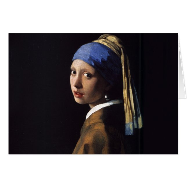 Vermeer Chica Pearl Earring Masterpiece Pintura (Anverso (Horizontal))