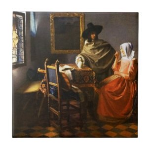 Vermeer el vidrio de la teja del vino