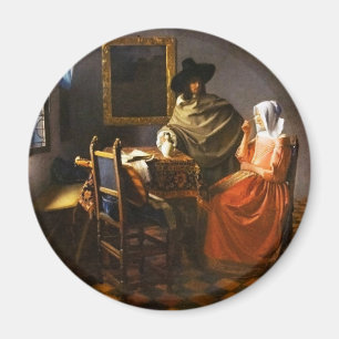 Vermeer el vidrio del imán del vino