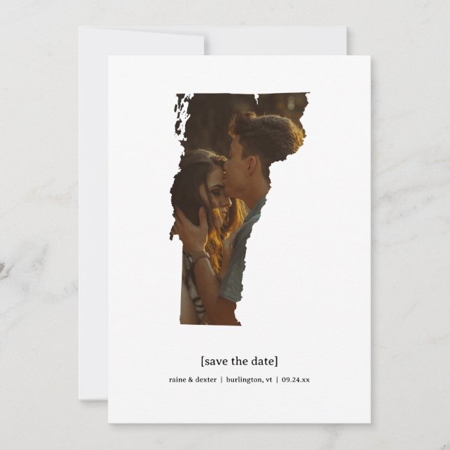 Vermont Guardar la tarjeta fotográfica de fecha (Anverso)