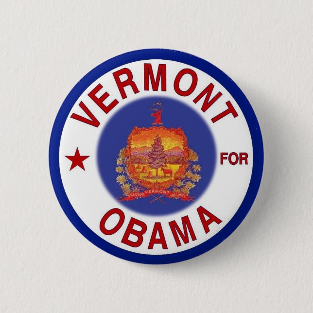 VERMONT PARA el botón de OBAMA (Anverso)