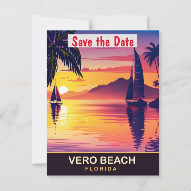 Vero Beach, Florida, Tarjeta Postal de viaje,  (Anverso)