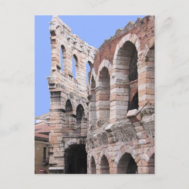 Verona Arena - Verona, postal italiana (Anverso)