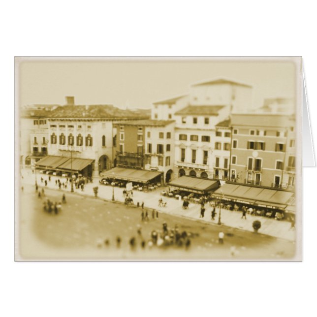 Verona Cafe - Vamos a comer - Tarjeta de saludo (Anverso (Horizontal))