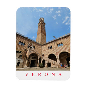 Verona Lamberti Tower ver imán de nevera