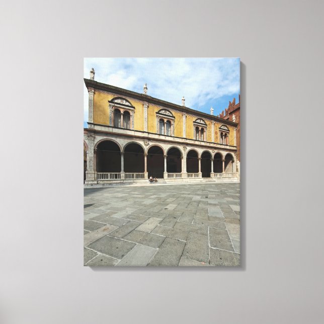 Verona Piazza Dante Ver impresión de lienzo (Anverso)