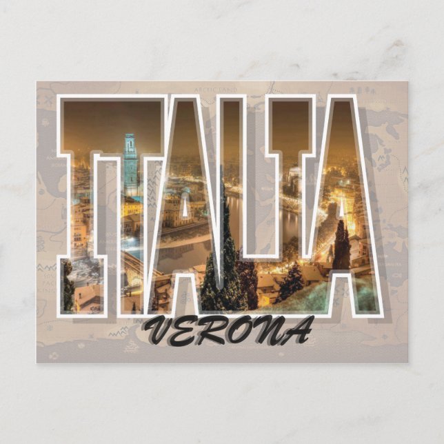 Verona, postal italiana (Anverso)