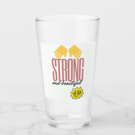 Verre à Cocktail Motivante – Design "Strong and Be