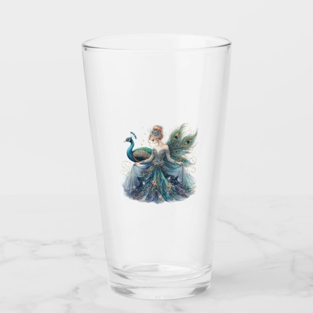 verre femme et paon (Anverso)