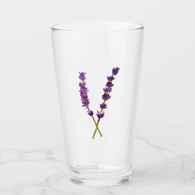 Verre fleur lavande aquarelle (Anverso)