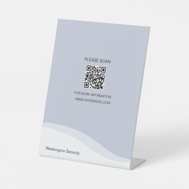 Versátil código QR Señal de escritorio Azul claro (Anverso)