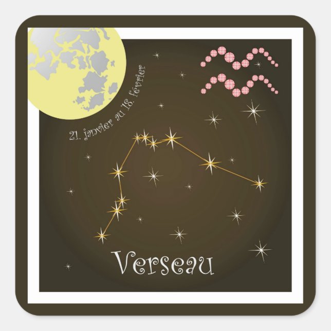Verseau 21 janvier au 18 pegatina février (Anverso)