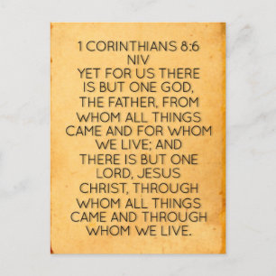 Versículo Bíblico 1 Corintios 8:6 Tarjeta Postal