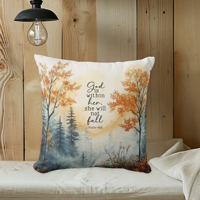 Versículo bíblico inspirador Salmo 46:5 Almohada d (Subido por el creador)