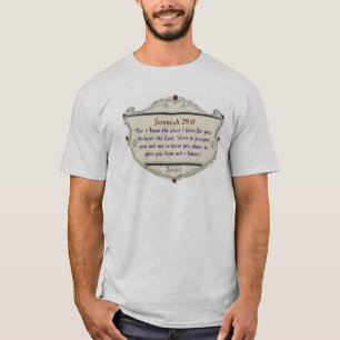Versículo de la Biblia Jeremías 29:11 Camiseta de 