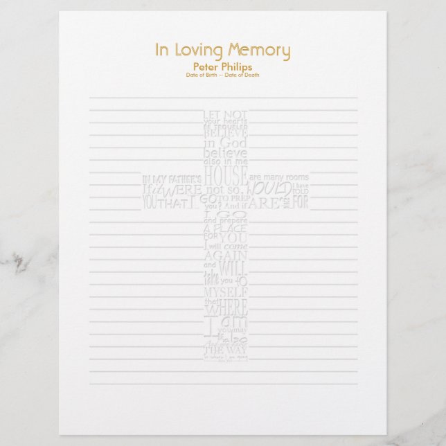 Versículos de la Biblia Juan14 Página de relleno p (Anverso)