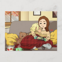Versión de Chibi de postales de TWICE Mina y Chaey