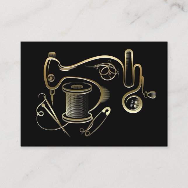 Versión de la tarjeta de visita de moda, costura,  (Anverso)