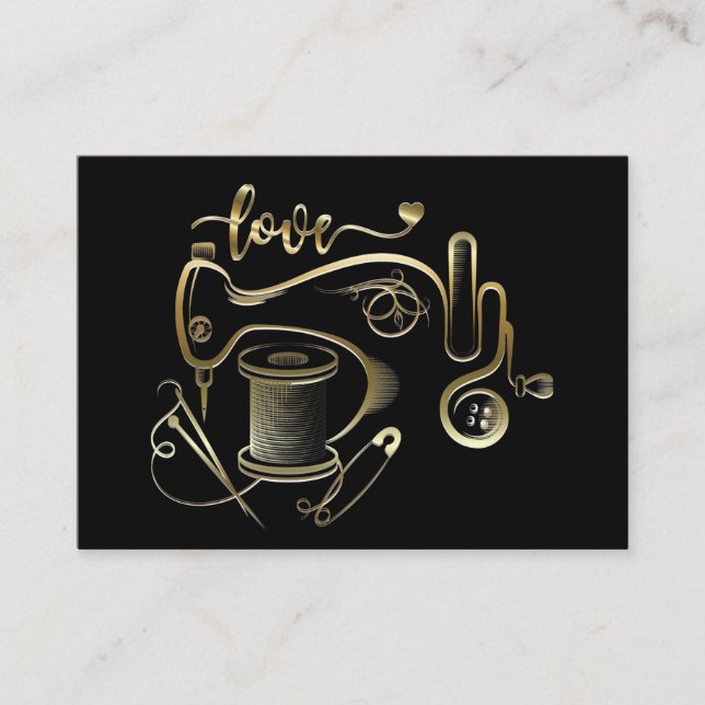 Versión de la tarjeta de visita de moda, costura,  (Anverso)