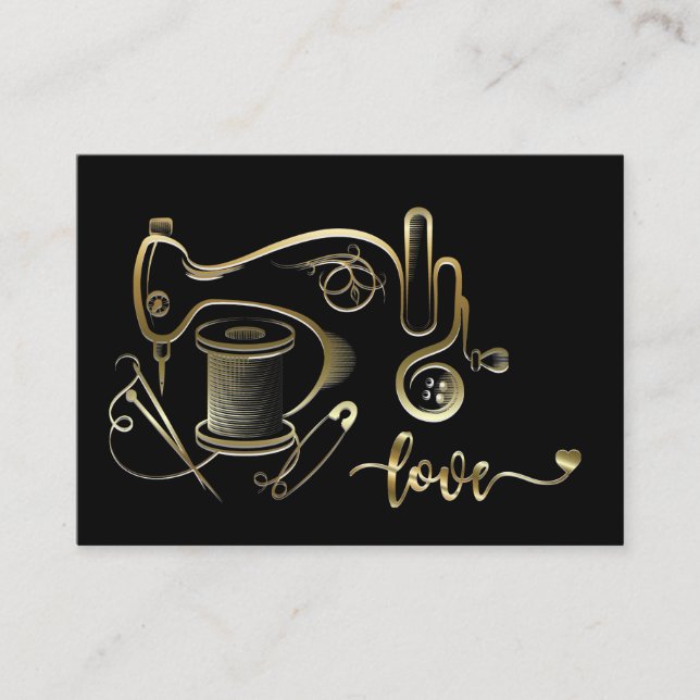 Versión de la tarjeta de visita de moda, costura,  (Anverso)