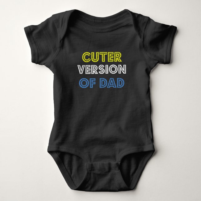 Versión más corta de Dad Baby Jersey Bodysuit (Anverso)
