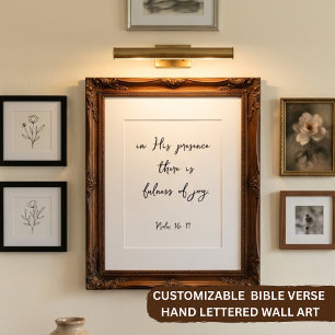 Verso Bíblico Salmo 16:11 Impresión de Escritura P