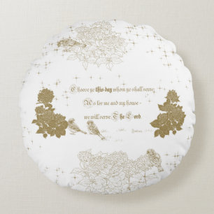 Verso de la Biblia de almohada redonda Elige hoy J