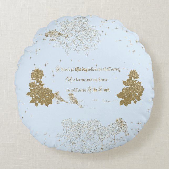 Verso de la Biblia de almohada redonda Elige hoy J (Anverso)