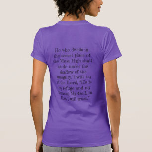 Verso de la biblia de camiseta Salmo 91:1-2
